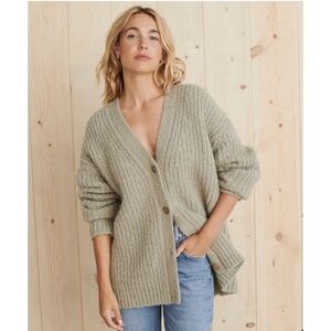 JENNI KAYNE COCOON CARDIGAN OVERSIZED GRANDPACORE BOYFRIEND WOOL BABY ALPACA S